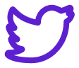 Social Icon Violet Color Twitter